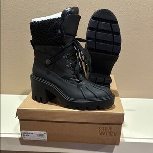 Steve Madden Black Winter Boots